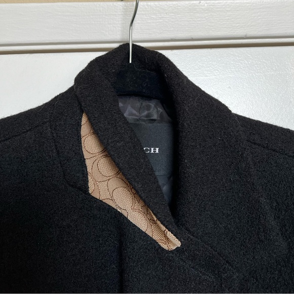 Black Coach Wool Coat - Picture 5 of 9